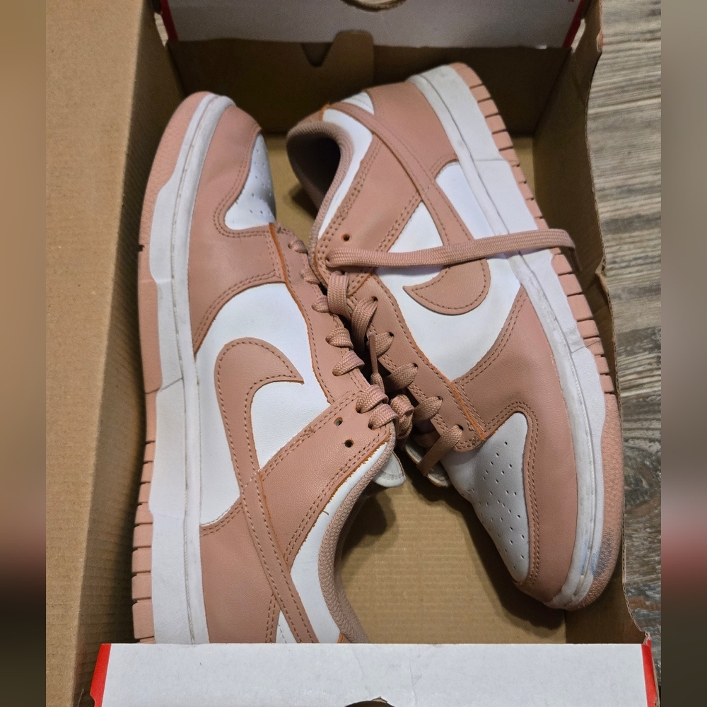 Nike Pink and White Sneakers